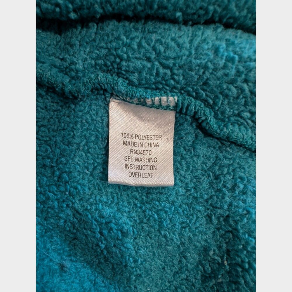 Jason Maxwell Women's Teal Full Zipper Hoodie Jacquard Fleece Medium - Picture 6 of 6